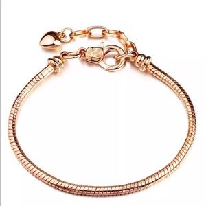 18K Rose Gold Plated European Bracelet